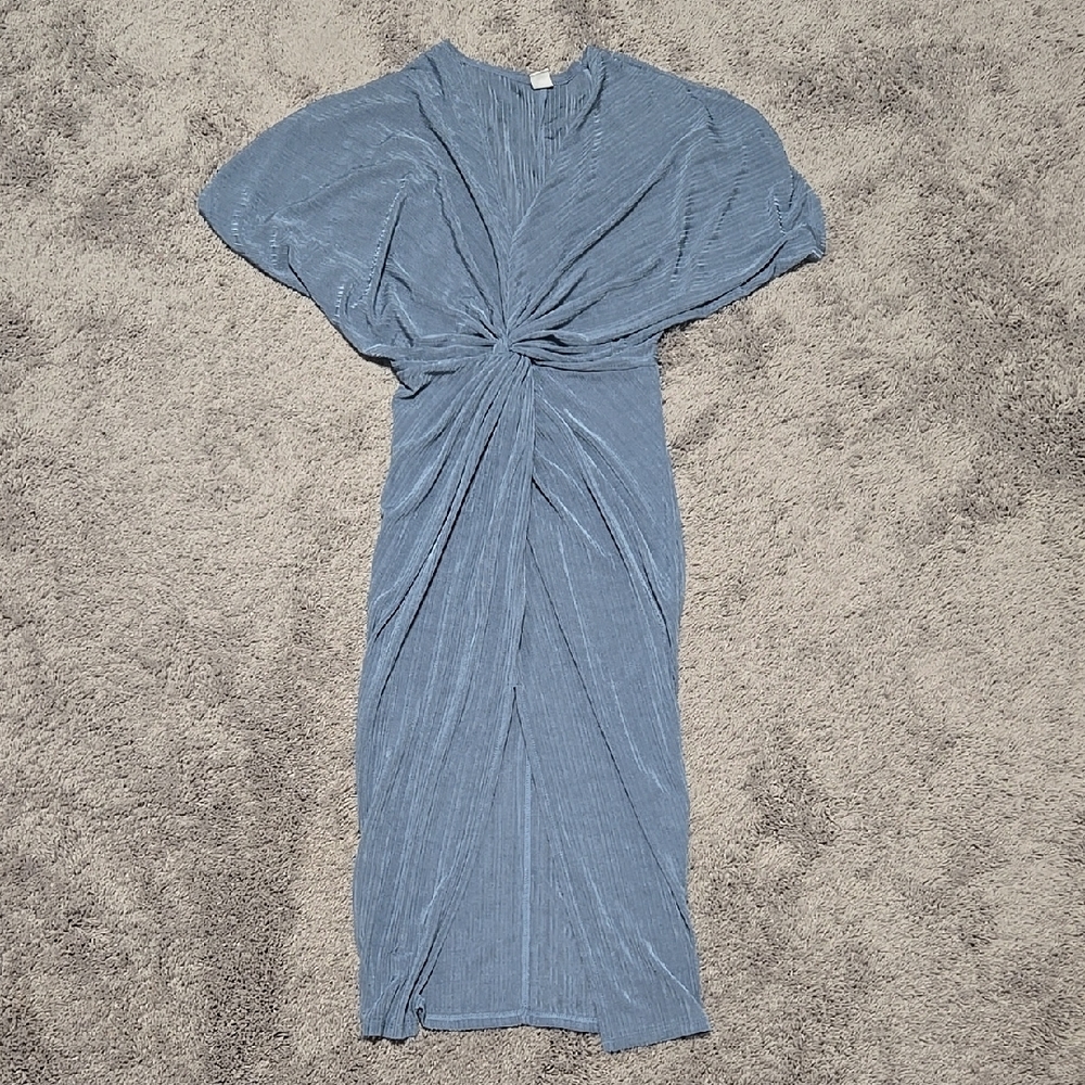Chic Blue Midi Dress